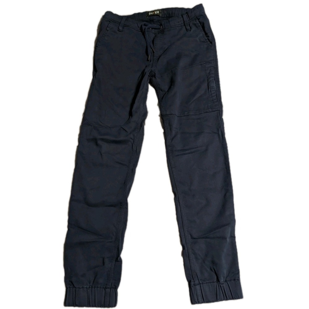 DUER N2X Slim Fit Jogger Pants Mens 32x31 Navy Performance Stretch Travel Casual